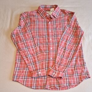 American Eagle Outfitters Red Plaid Casual Shirt